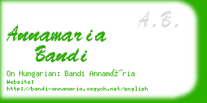 annamaria bandi business card